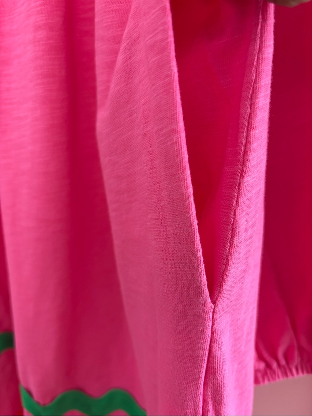 Boden Pink Rickrack Trim Jersey Dress 12R - Picture 7 of 12